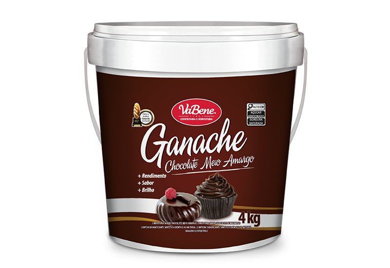 Ganache Chocolate Meio Amargo VaBene 4kg