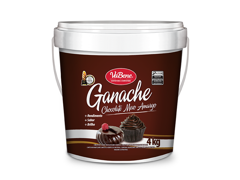 Ganache Chocolate Meio Amargo VaBene 4kg