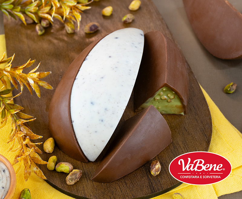 Ovo de páscoa em fatias